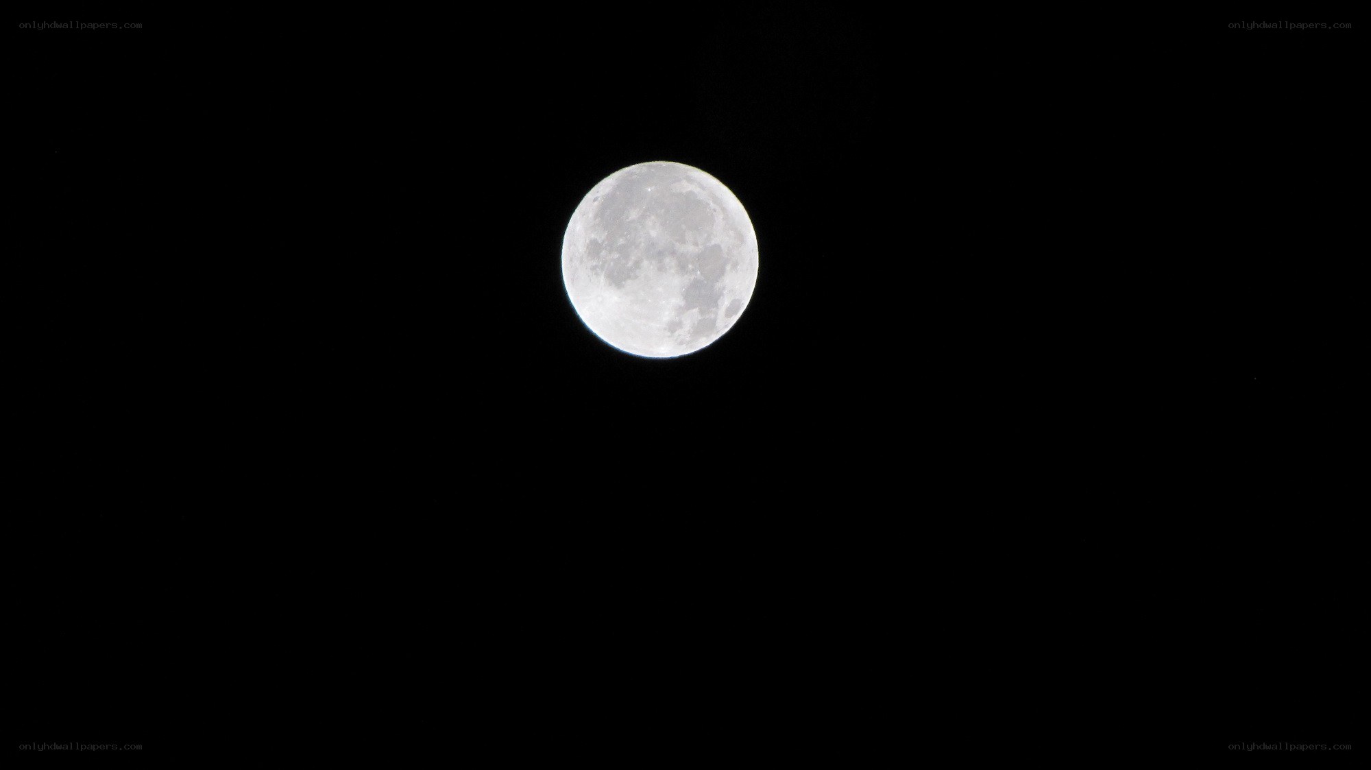 Full moon in night sky