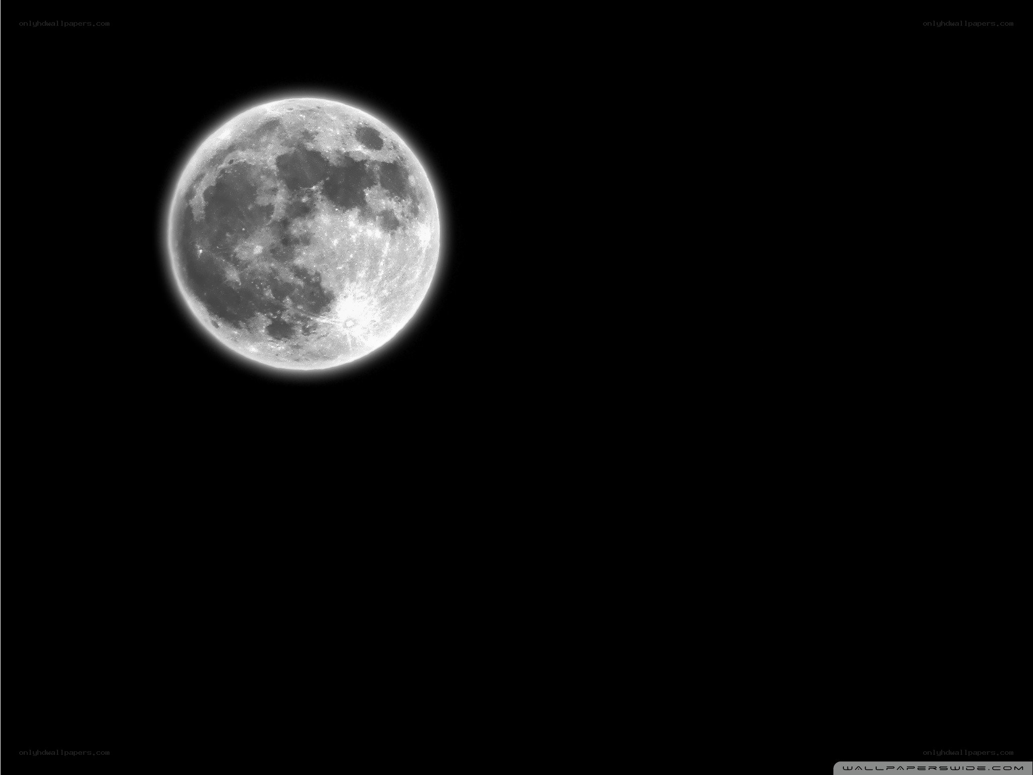 Full moon in night sky
