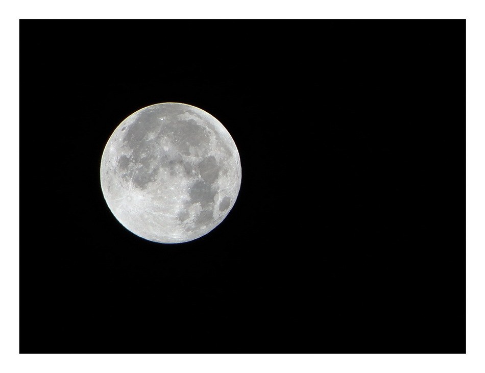 Full moon in night sky