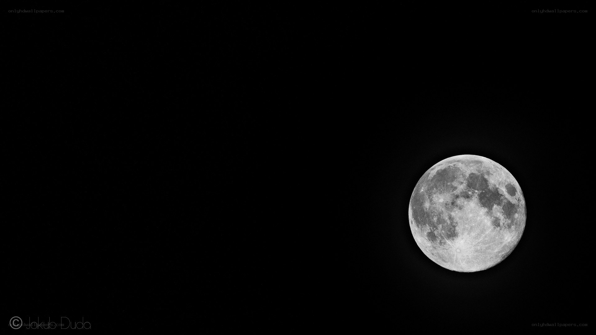 Full moon in night sky