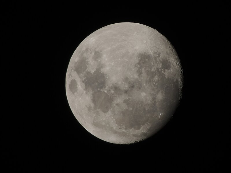 Full moon in night sky