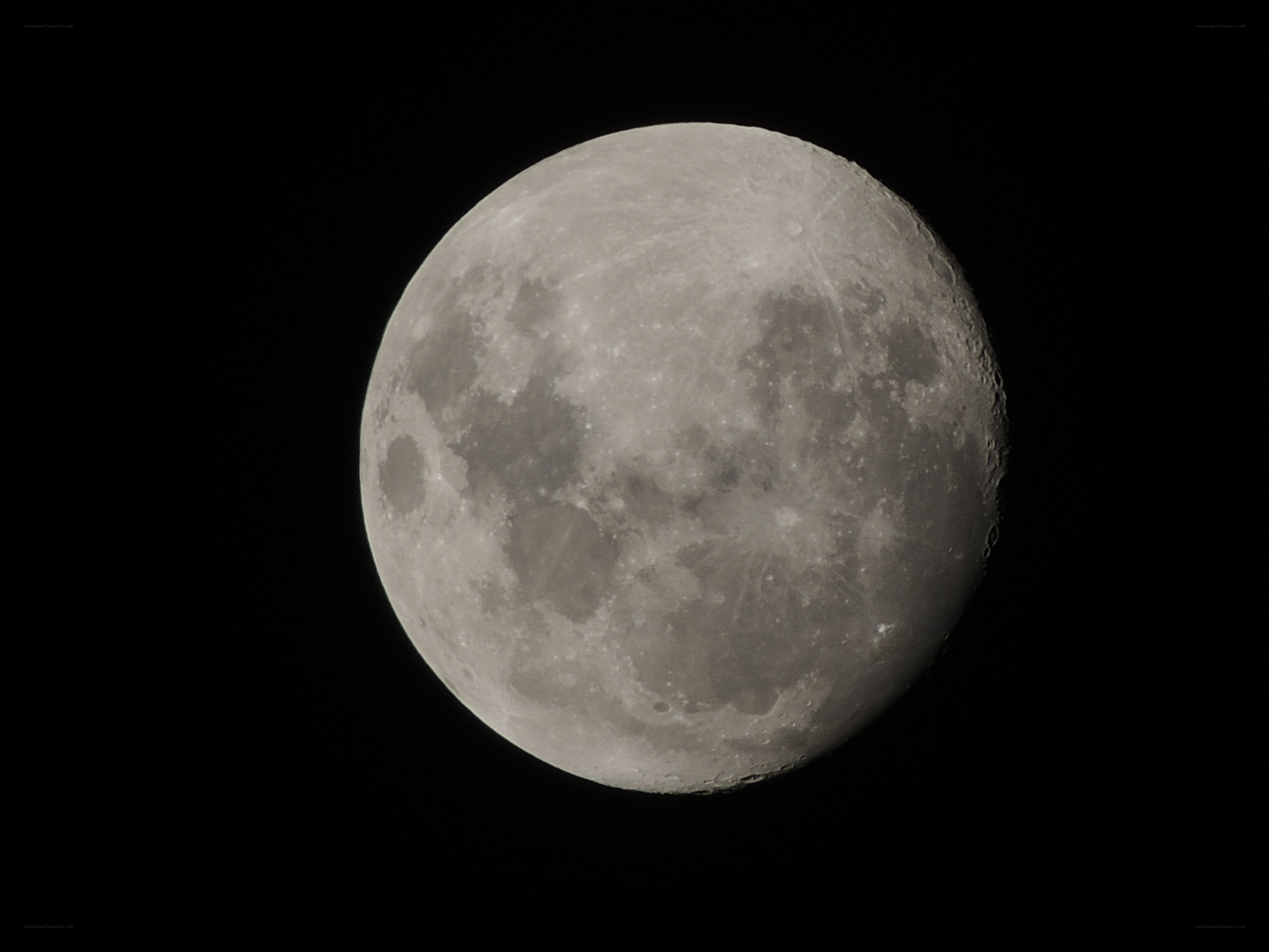 Full moon in night sky