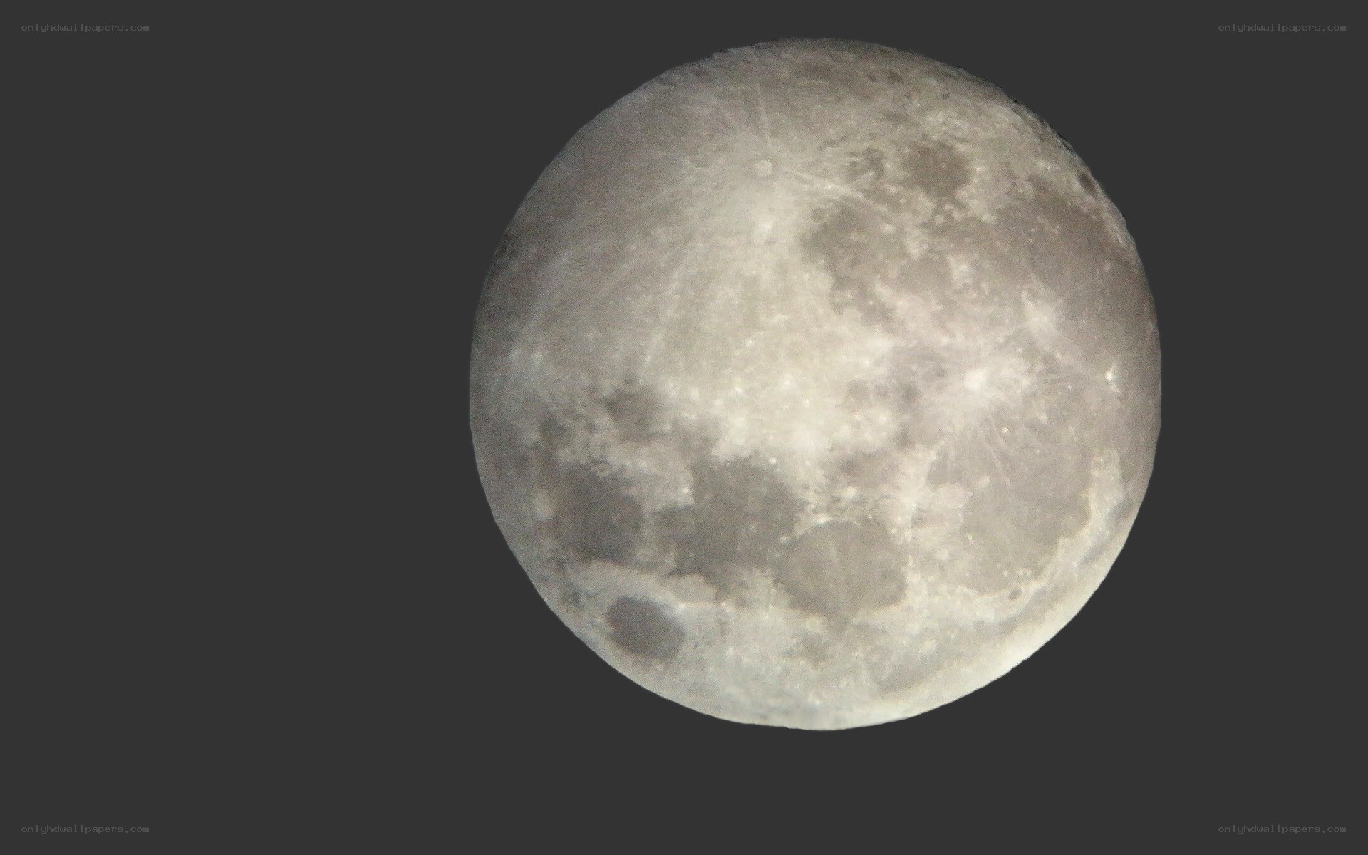 Full moon in night sky