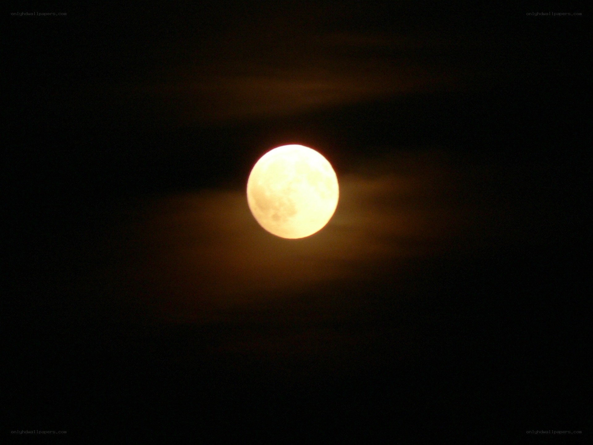 Full moon in night sky