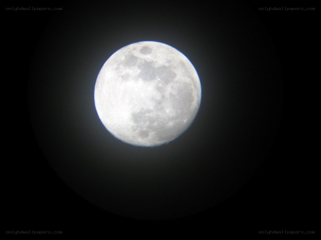 Full moon in night sky