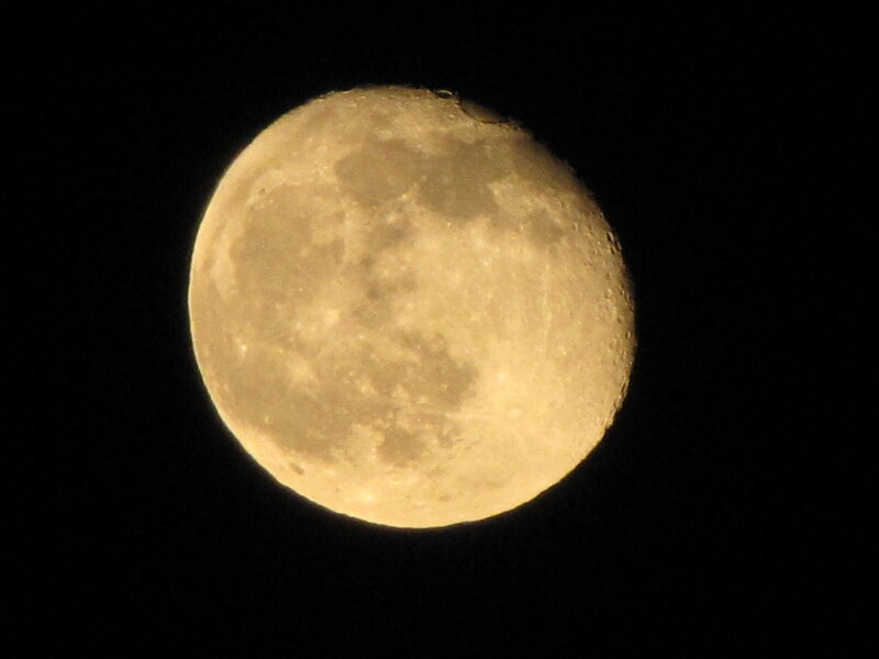 Full moon in night sky