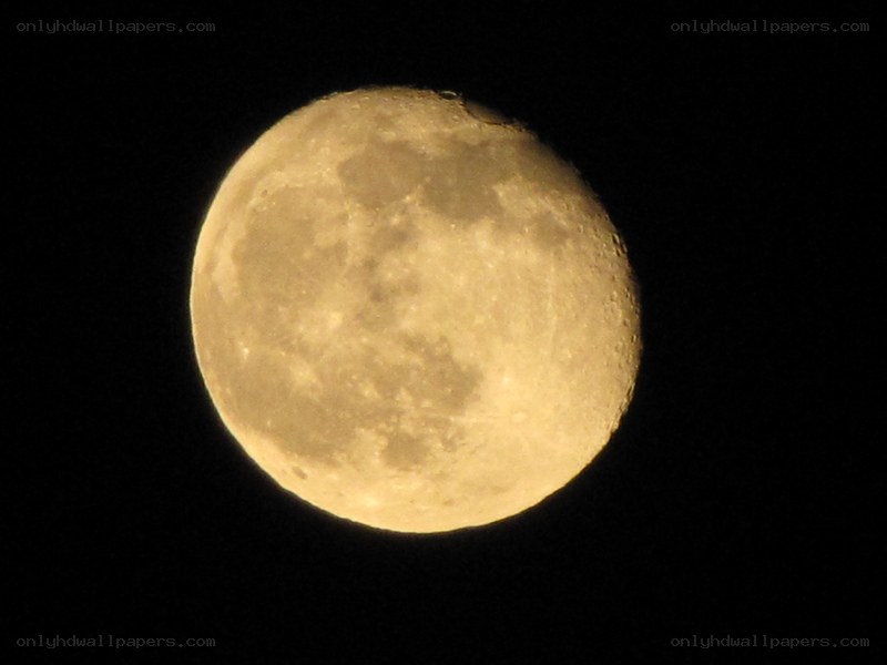 Full moon in night sky