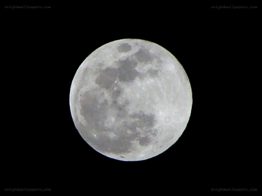 Full moon in night sky