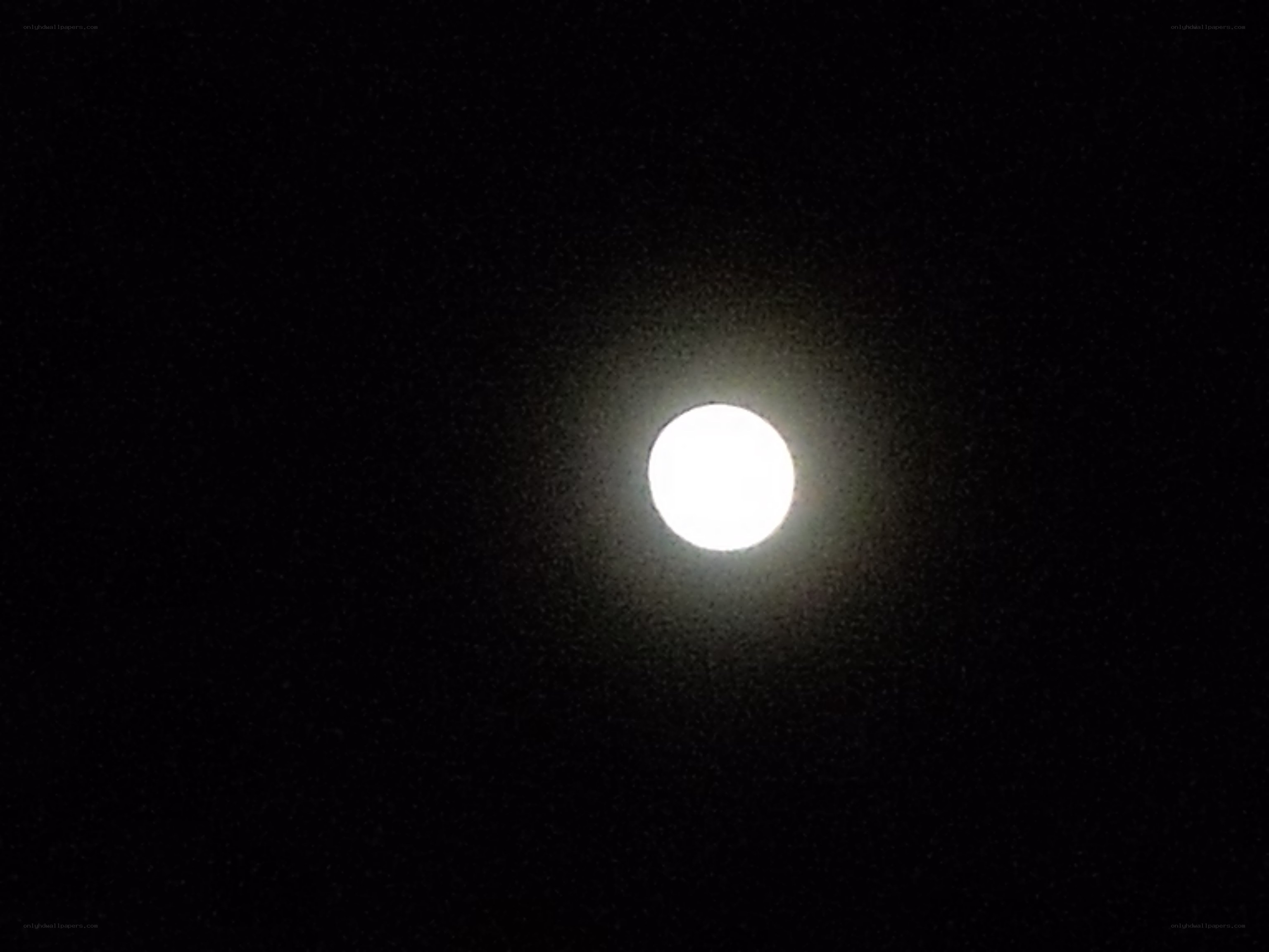 full moon in night sky