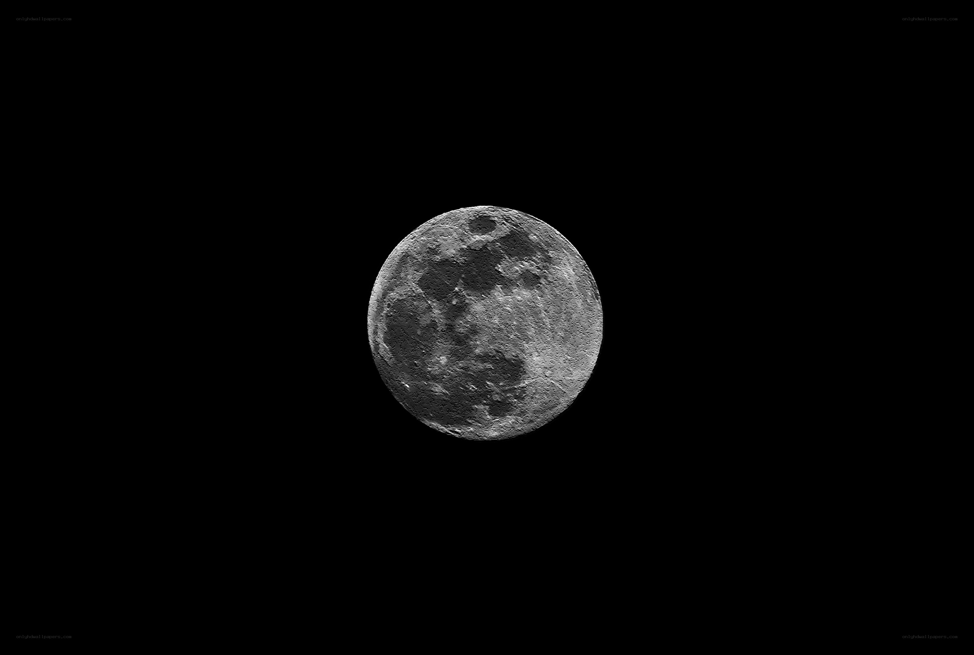 Full moon in night sky
