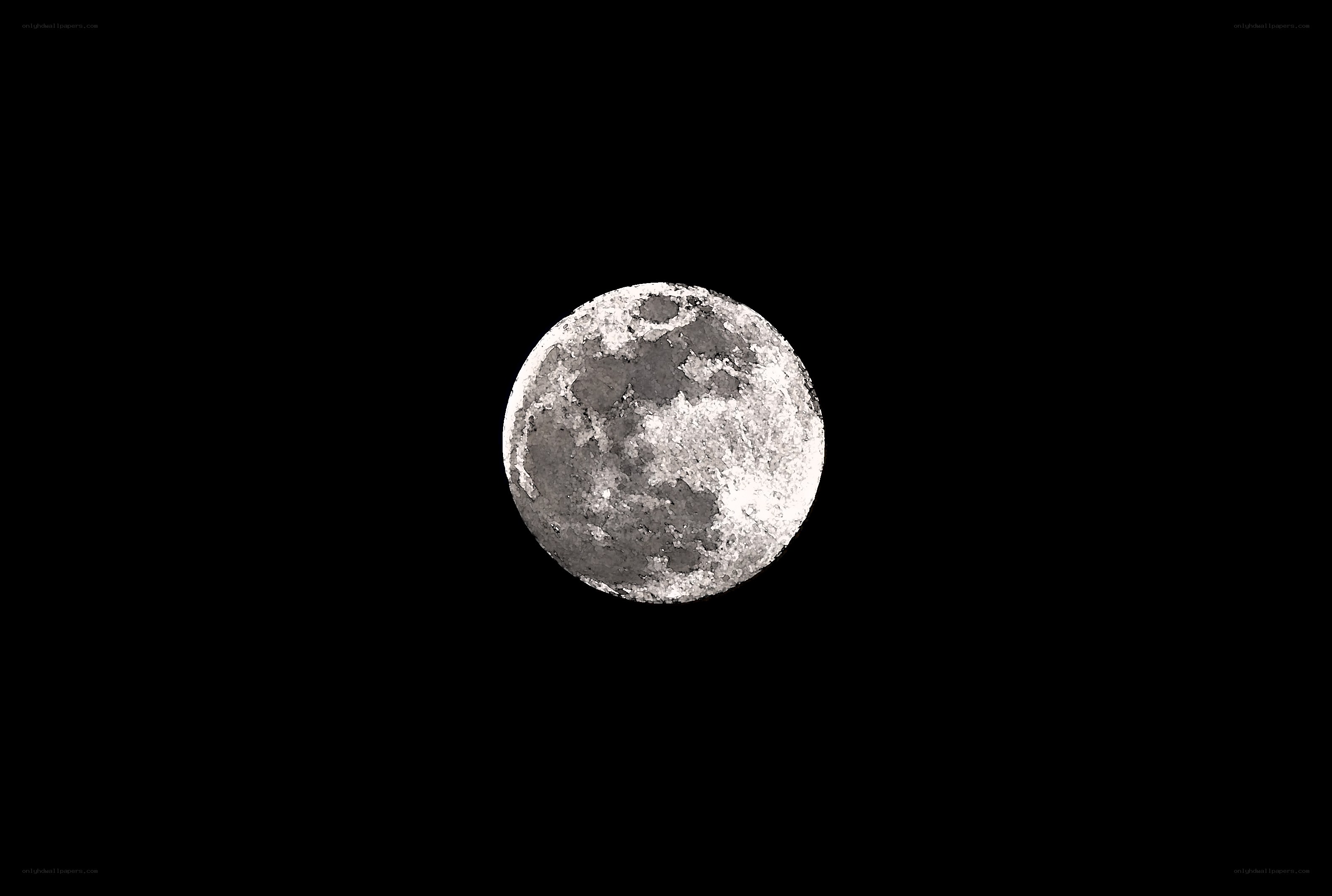Full moon in night sky