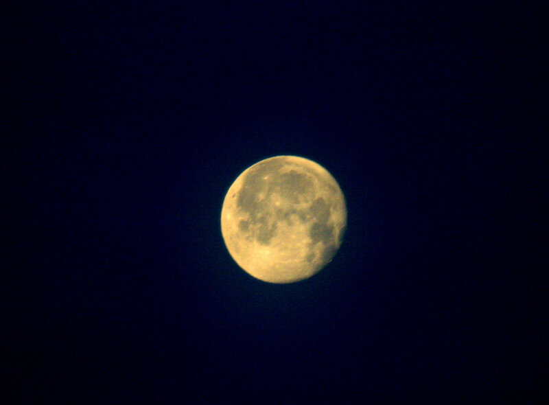 Full moon in night sky