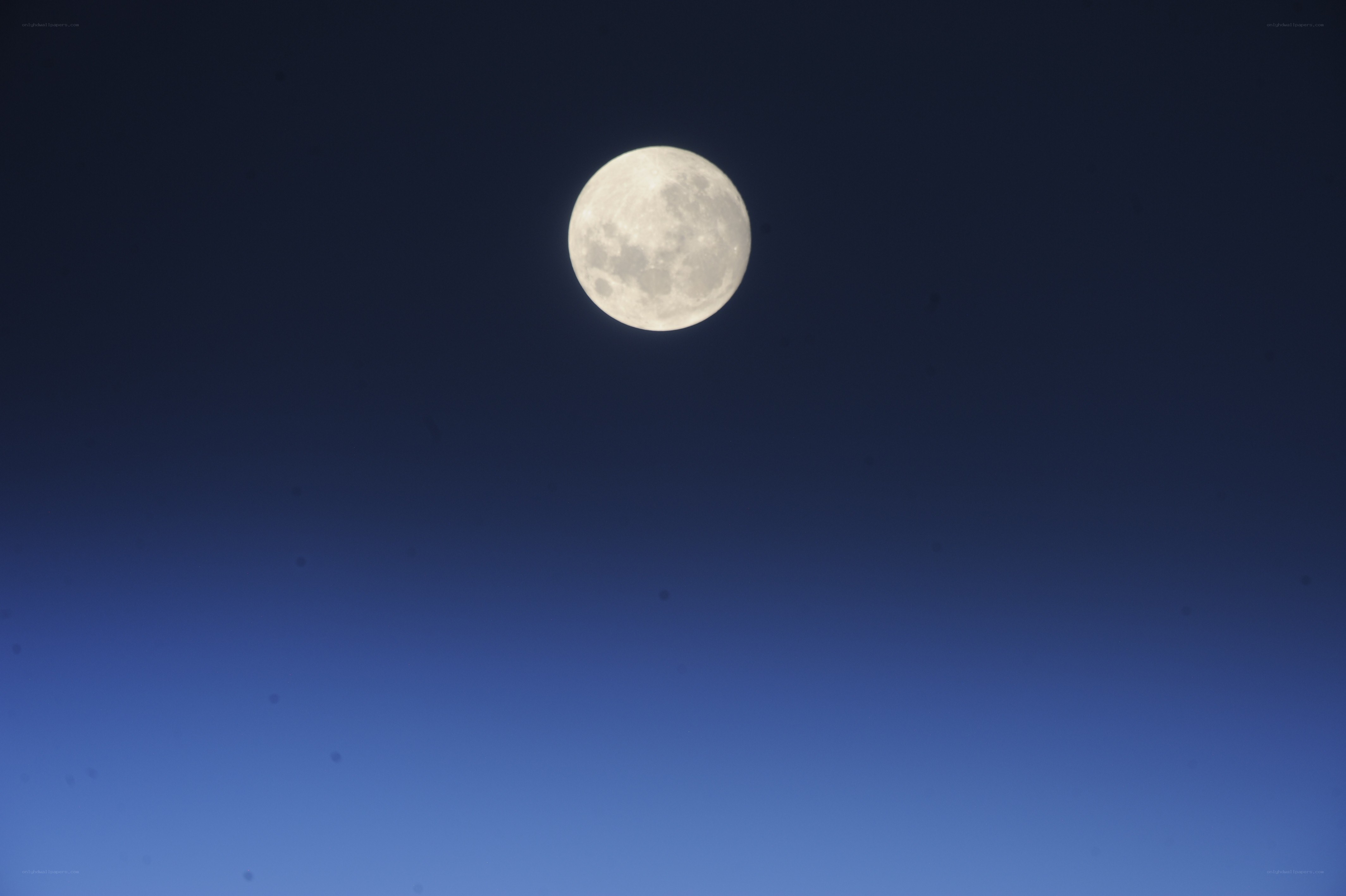 Full moon in night sky