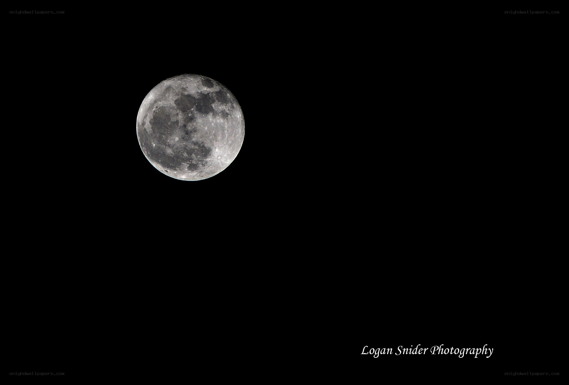 Full moon in night sky