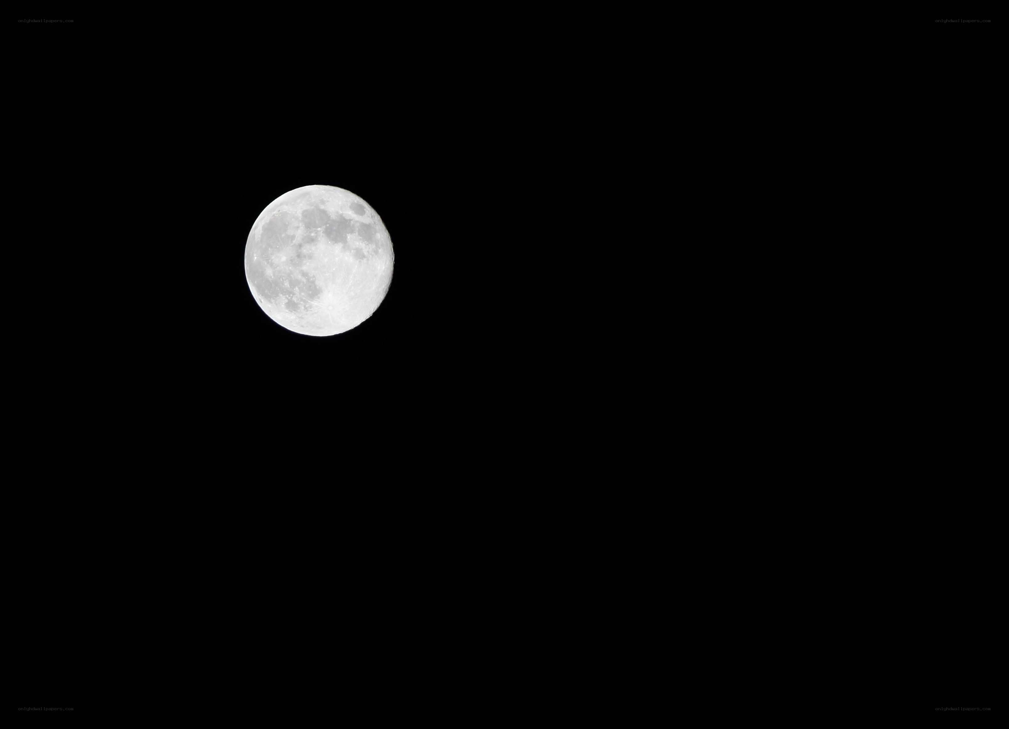 Full moon in night sky