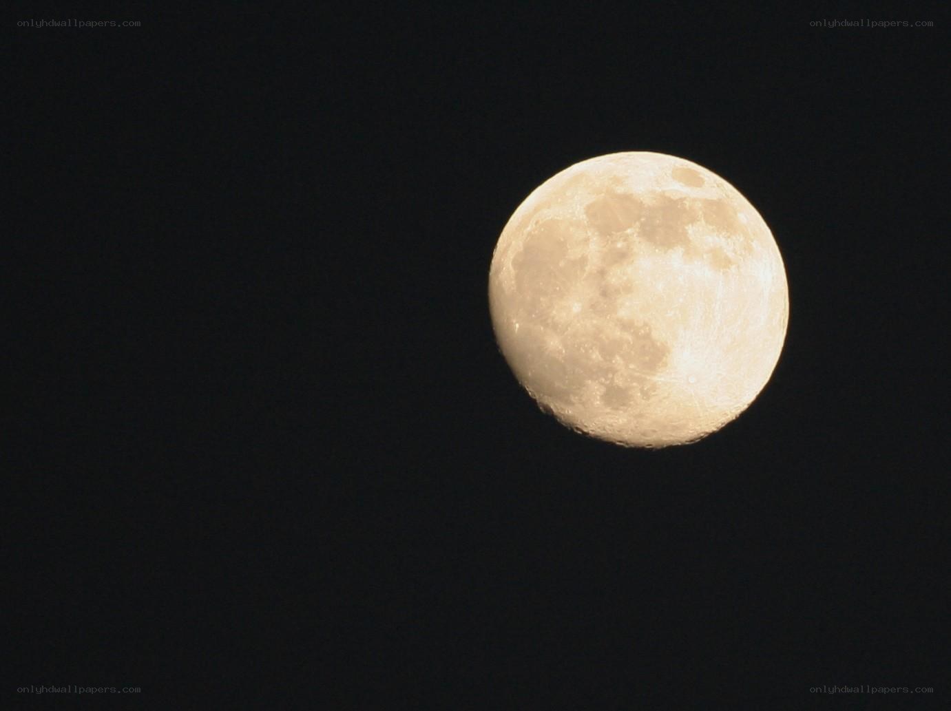 Full moon in night sky