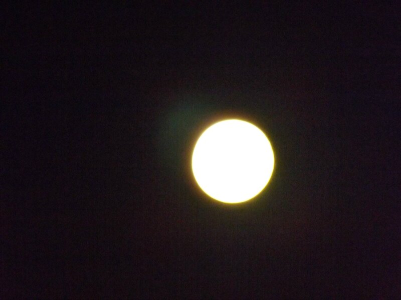 Full Moon in Night Sky — Black, Dark, Photograph