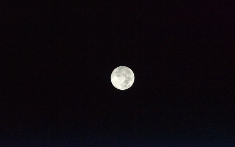 Full Moon in Night Sky — Serene, Night Sky