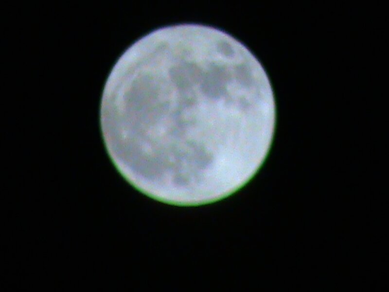 Full Moon in Night Sky — White, Serene, Photograph
