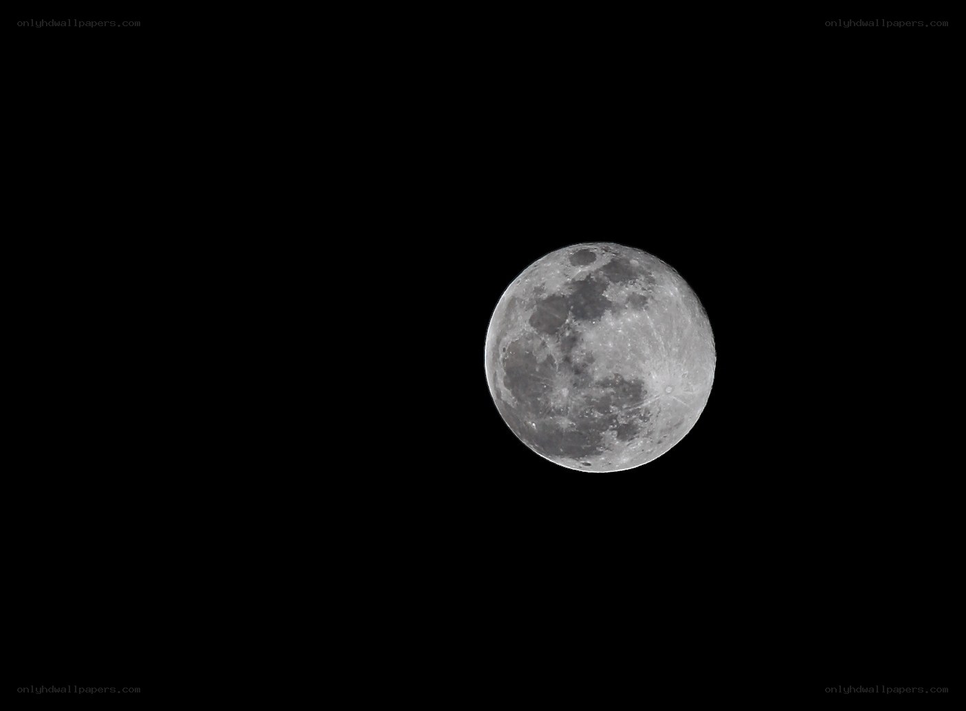 Full moon in night sky