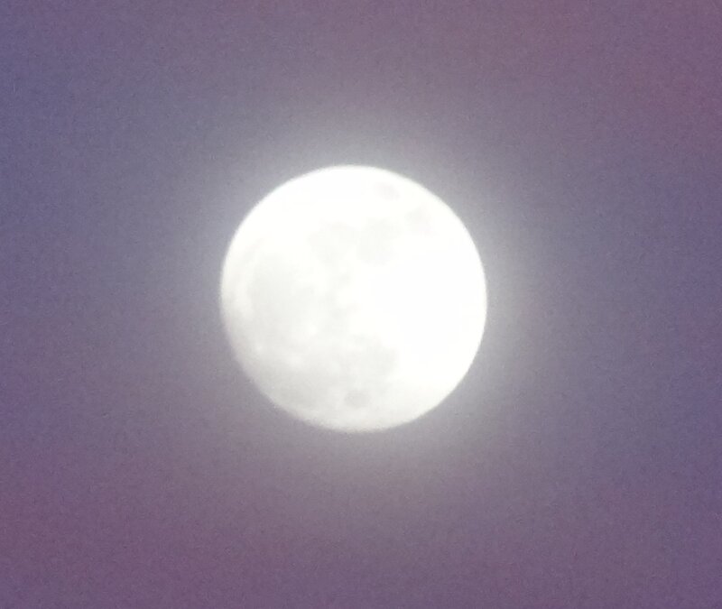 Full Moon in Sky — Purple, Serene