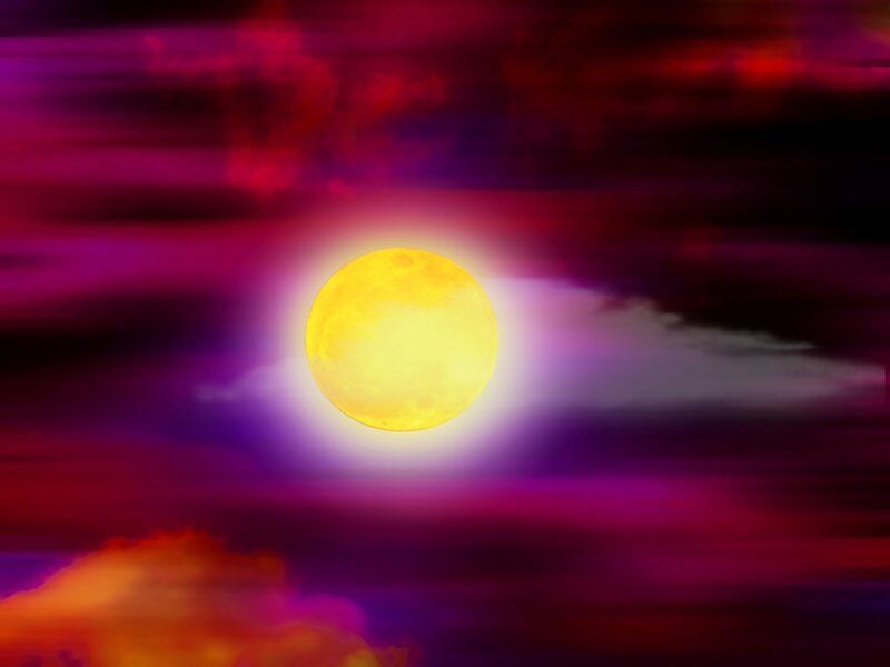 Full Moon in Sky — Yellow