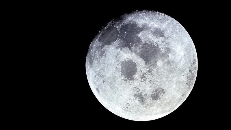 Full moon in space