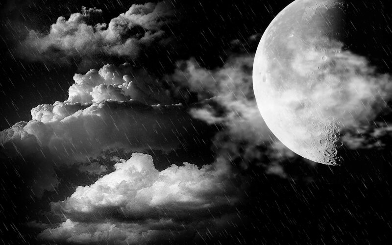 Full Moon in Stormy Sky