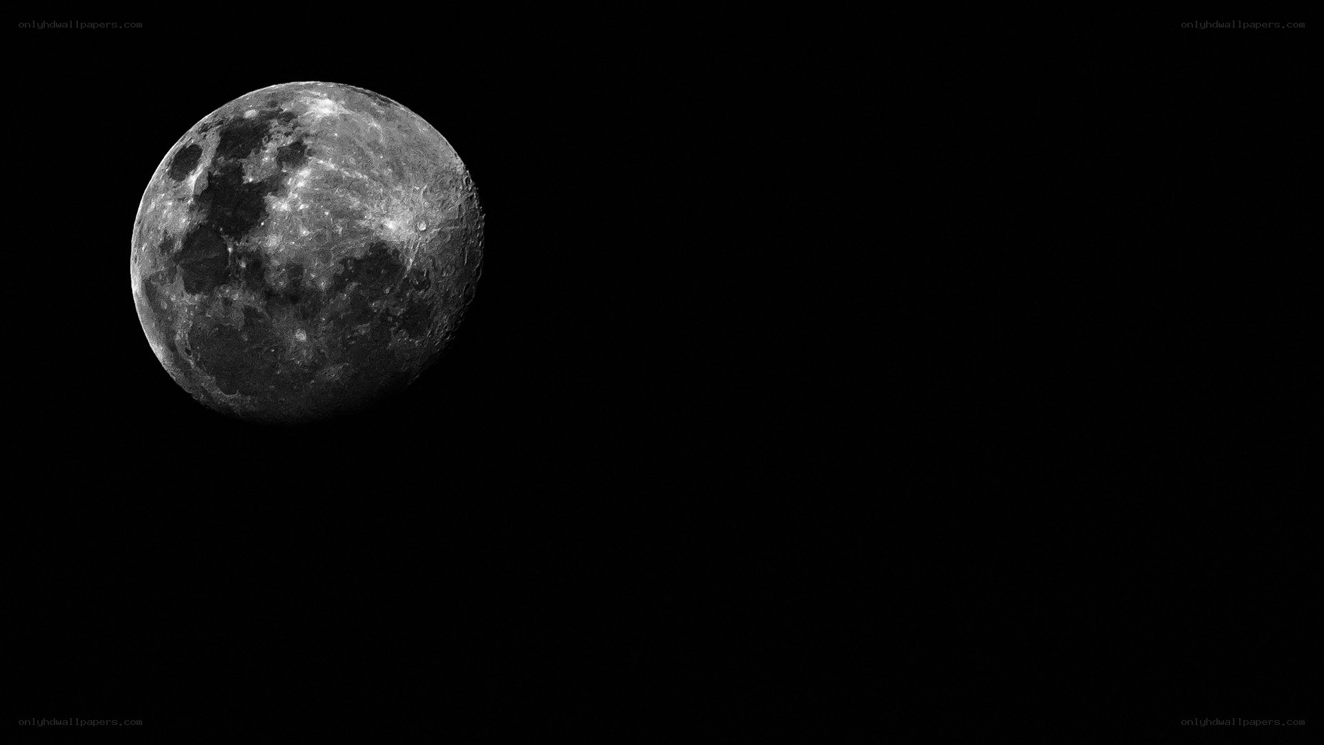 Full moon in the night sky