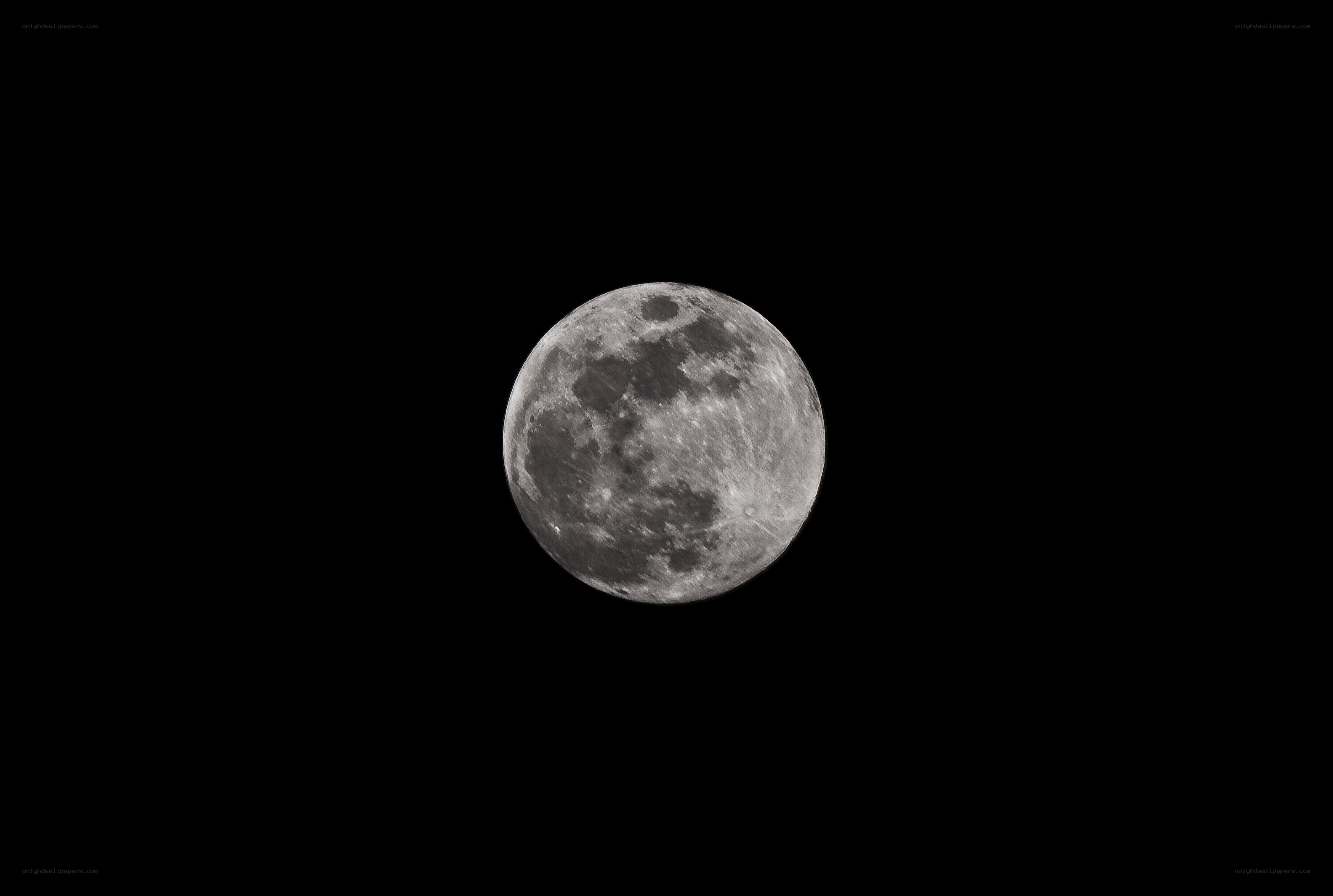 Full moon in the night sky