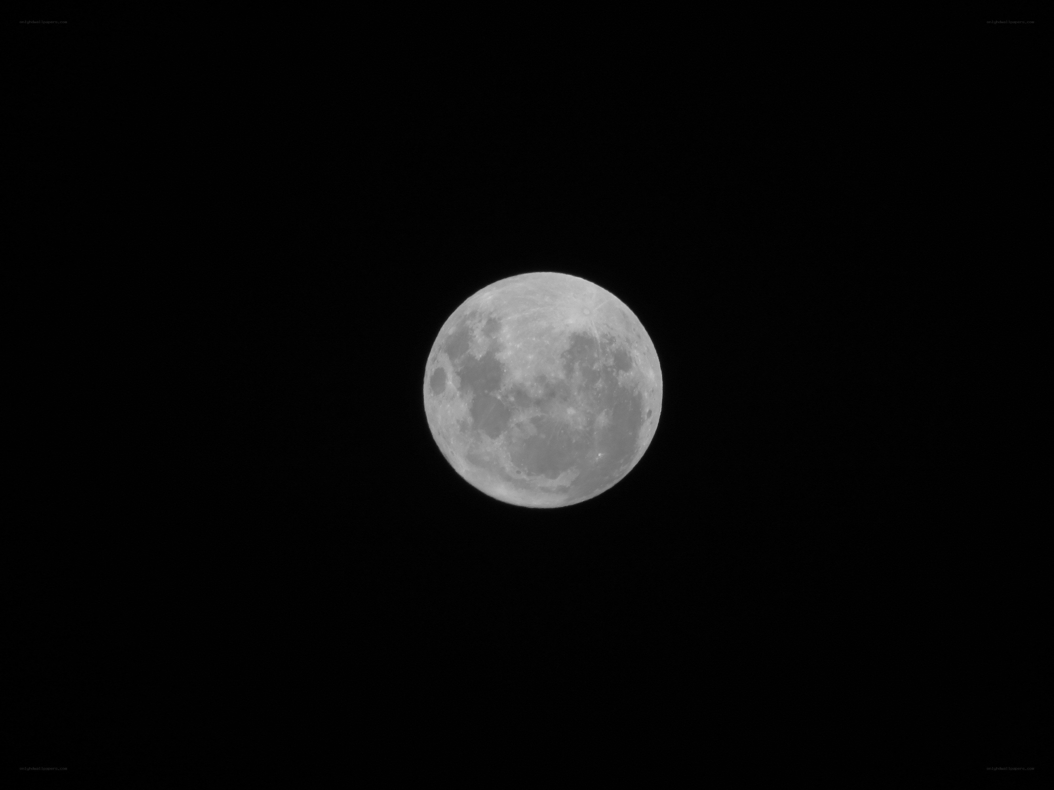 Full moon in the night sky