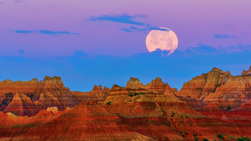 Full Moon over Badlands