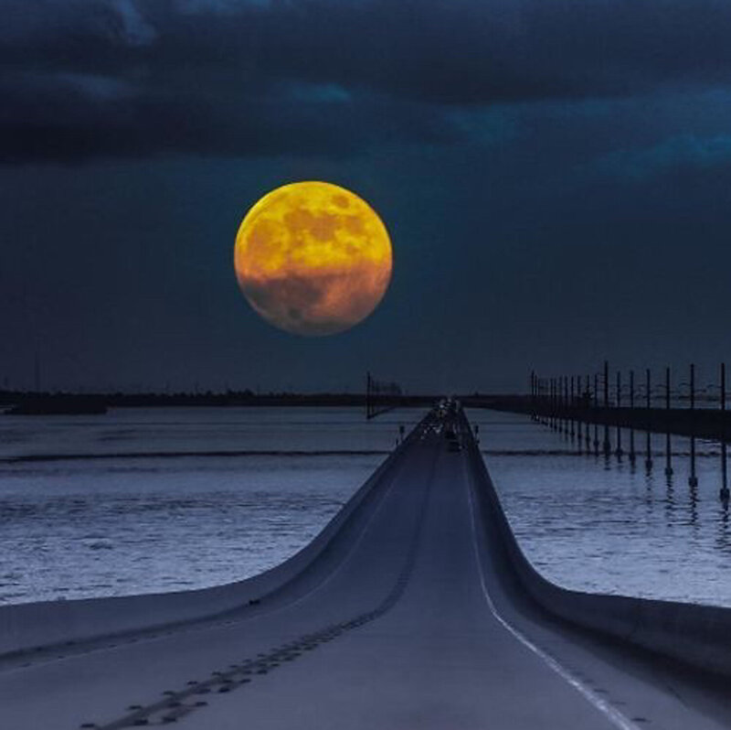 Full Moon over Bridge