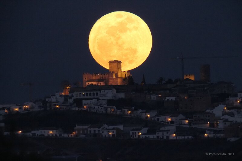 Full Moon over Castle — Yellow