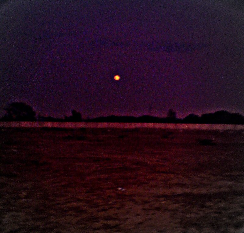 Full Moon over Field — Purple