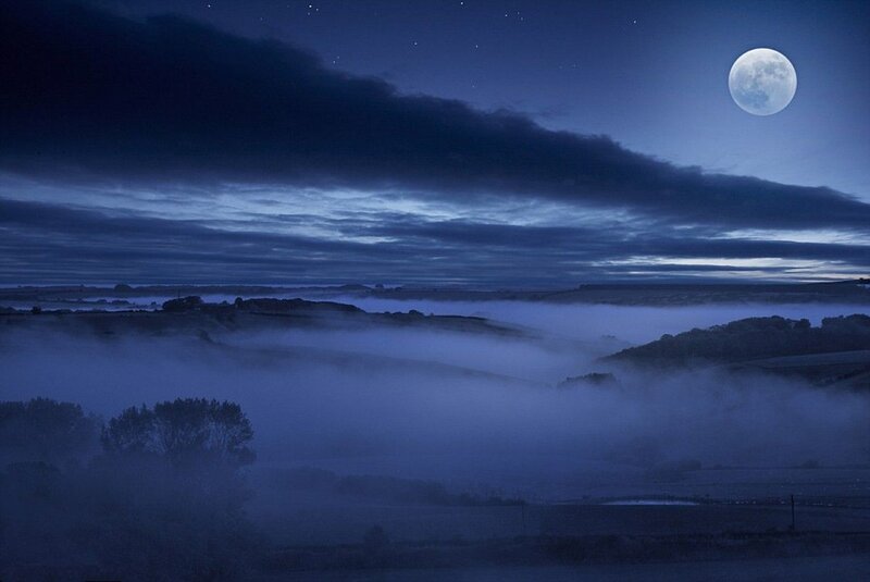 Full Moon over Foggy Valley