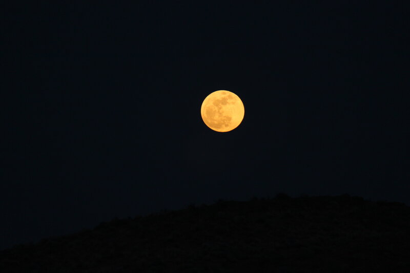 Full Moon over Hill — Black