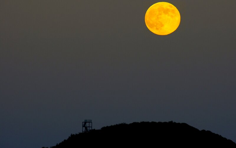 Full Moon over Hill — Yellow