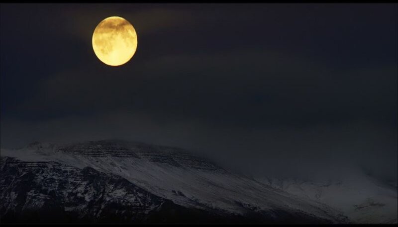 Full Moon over Mountains — Yellow