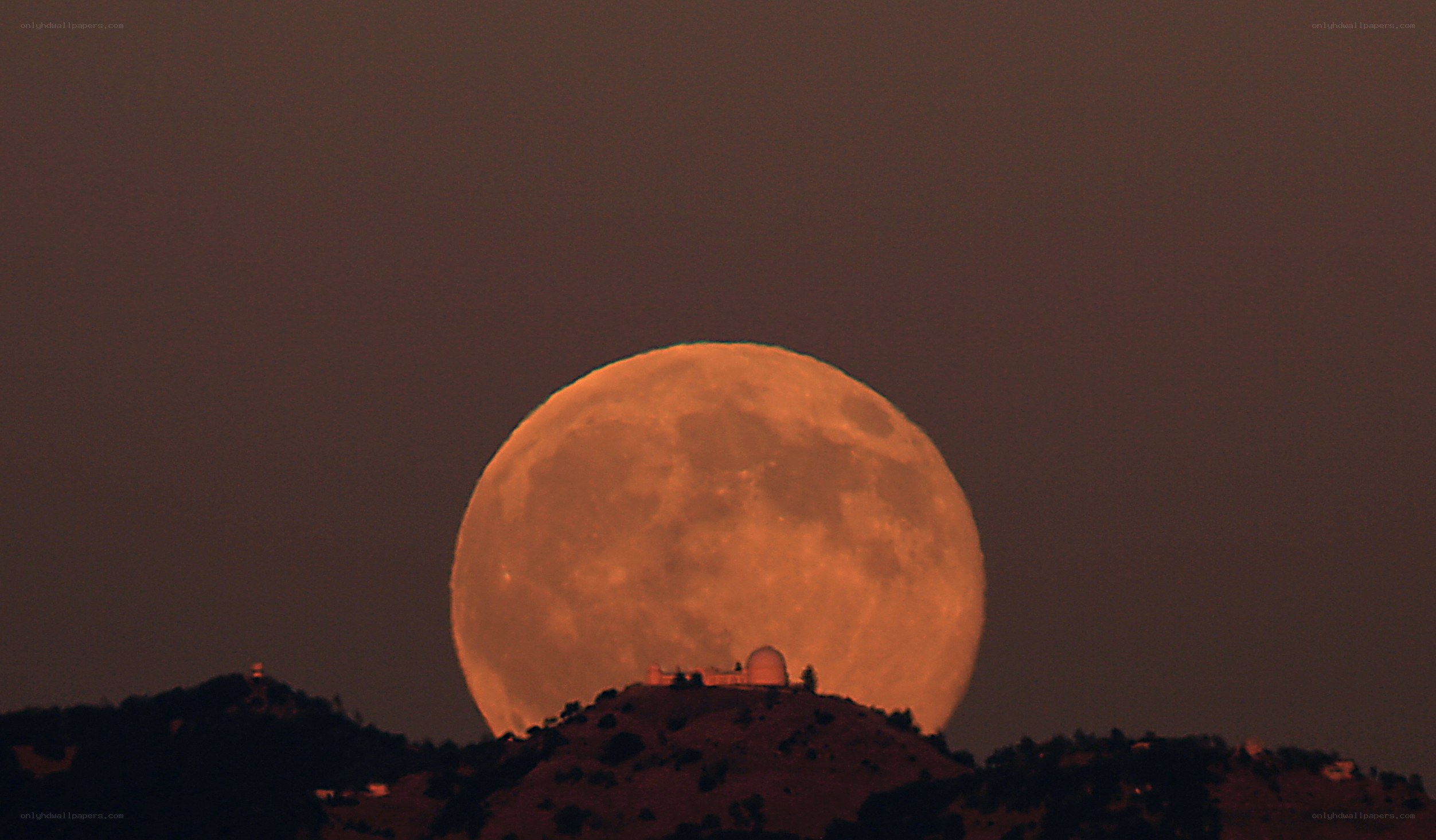Full moon over observatory