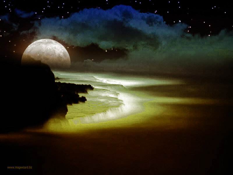 Full Moon over Ocean