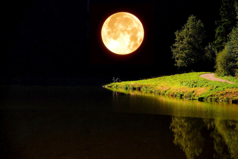 Full Moon over River