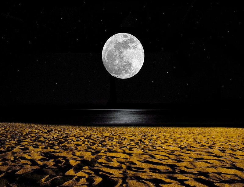 Full Moon over Sand