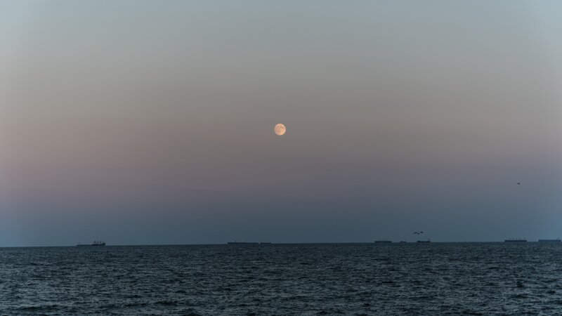 Full Moon over Sea