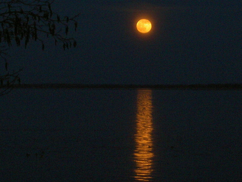 Full Moon over Water — Orange