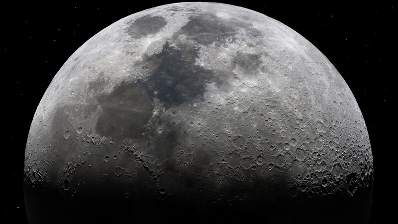 Full Moon Surface — Gray, Dramatic, Night, Photograph, Craters, Space