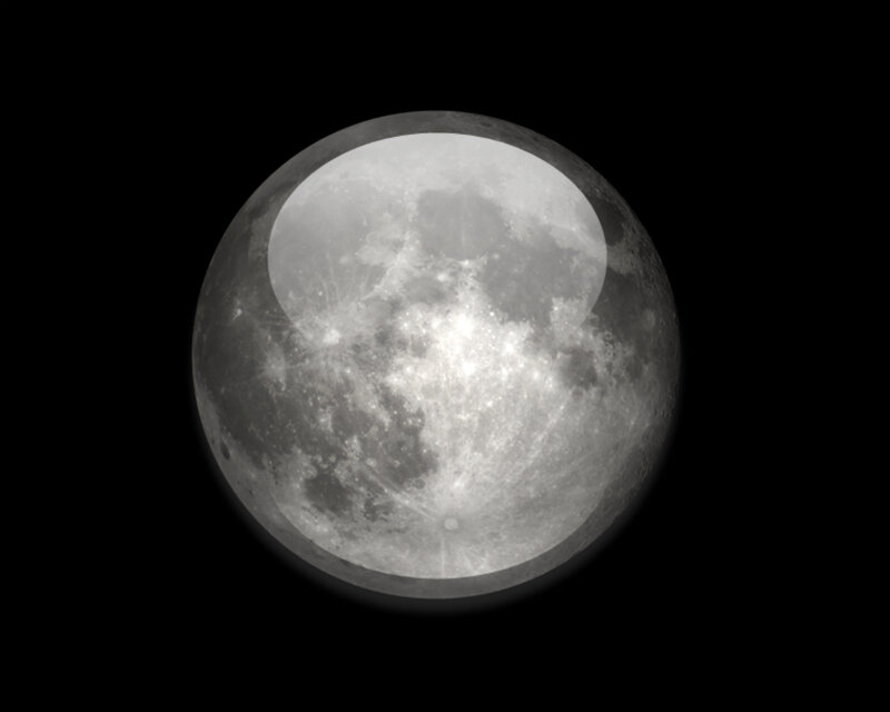 Full Moon Surface — Gray, Dramatic, Night, Photograph