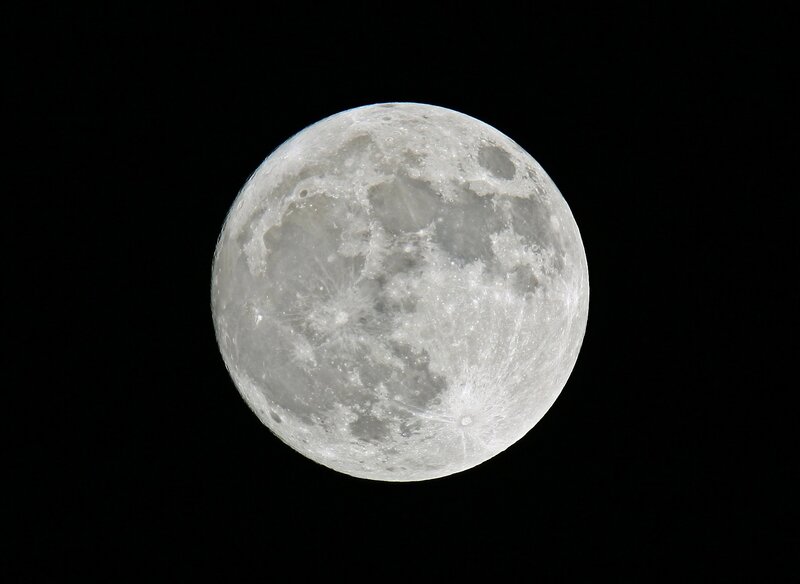 Full Moon Surface — Gray, Serene, Night, Photograph, Craters