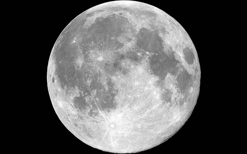 Full Moon Surface — Gray, White