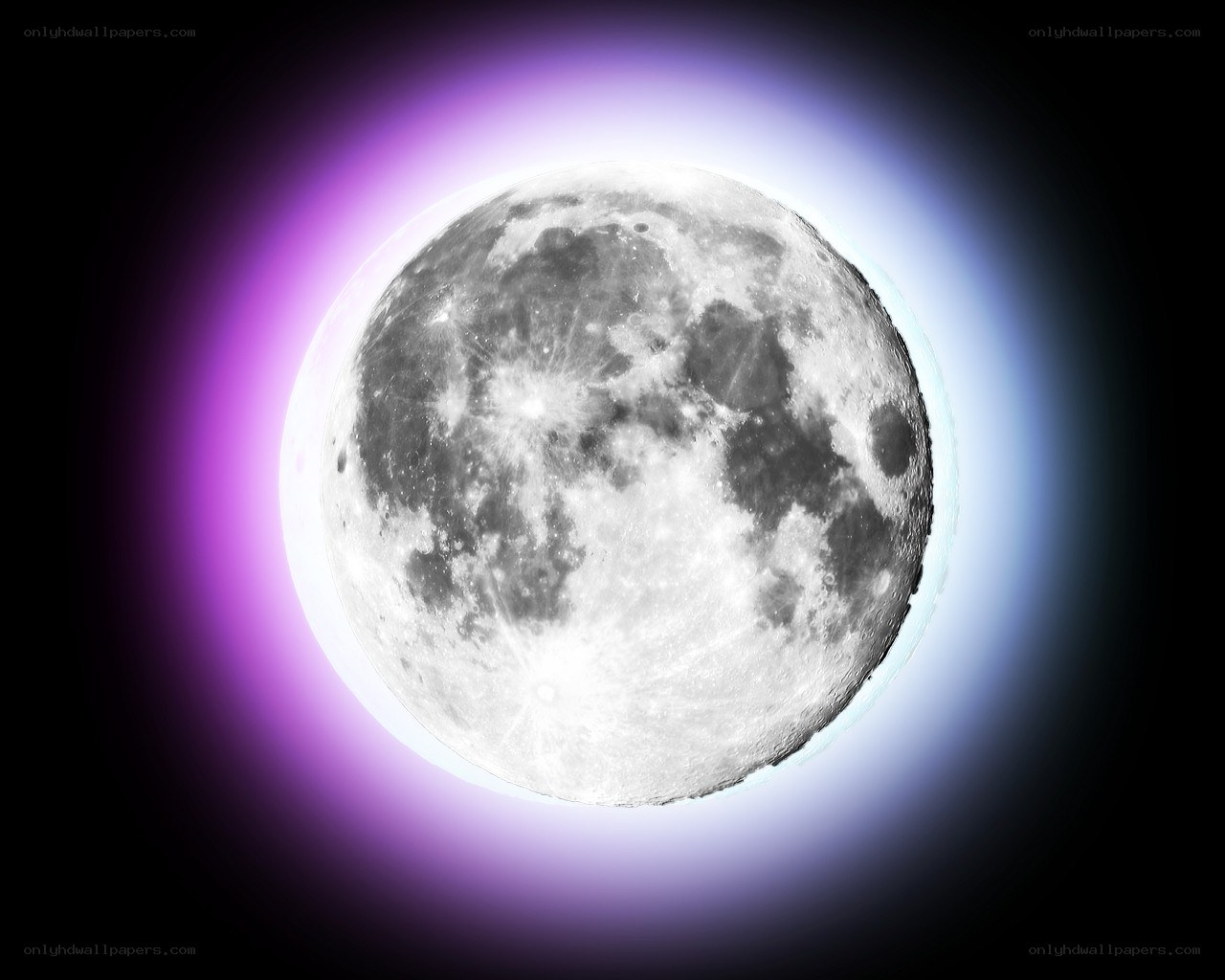 Full moon with glowing aura